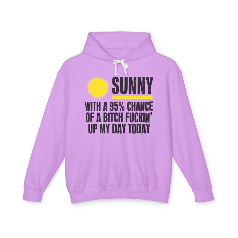 Sunny With A 95% Chance Of A Bitch Fuckin' Up My Day Today - Funny Weather Forecast Hoodie
