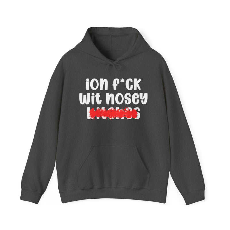 ION (I Don't) FUCK WIT NOSEY BITCHES — Bold Sarcastic Hoodie