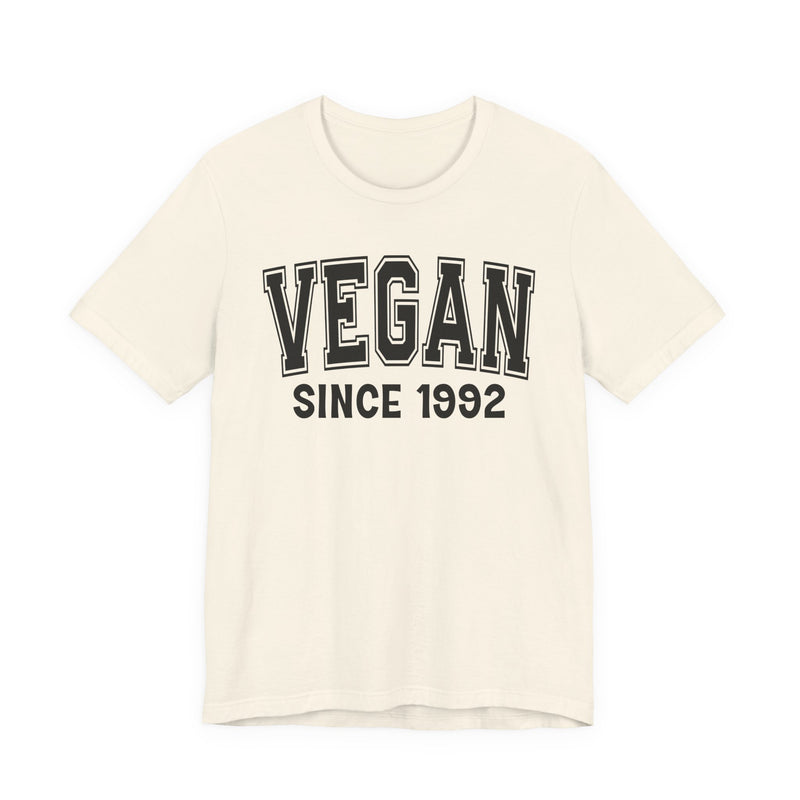 Vegan Personalization T-Shirt — Add Your Special "Since Date"