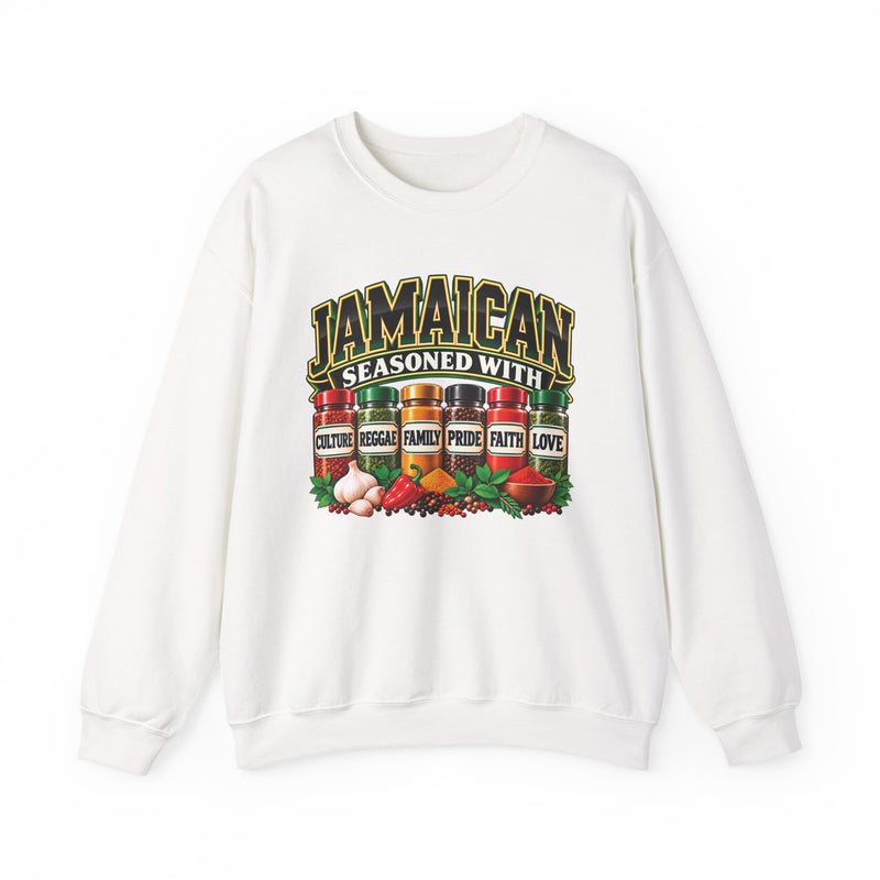 Jamaican Seasoned With Culture Reggae Family Pride Faith Love — Sweatshirt