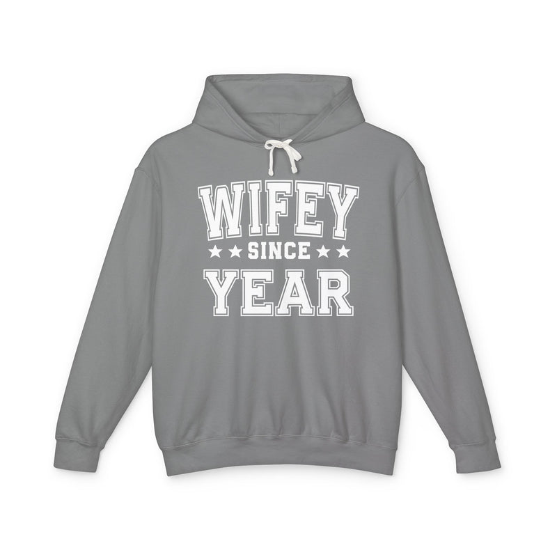 Wifey Since (Personalized Date) — Bride/Married Hoodie Wedding & Anniversary Gift