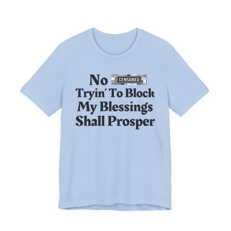No Bitch Tryin' To Block My Blessings Shall Prosper — T-Shirt