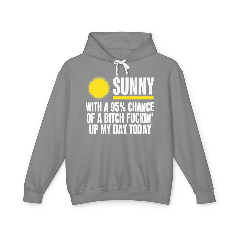 Sunny With A 95% Chance Of A Bitch Fuckin' Up My Day Today - Funny Weather Forecast Hoodie