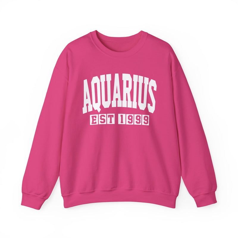 Aquarius (EST YEAR) Personalization — Zodiac Graphic Sweatshirt