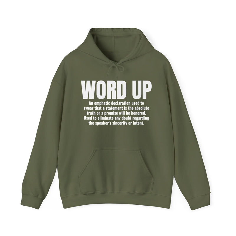 Word Up — Old School Slang Definition Hoodie