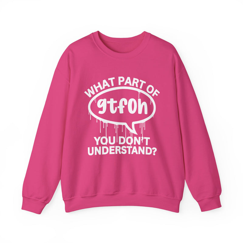 What Part of GTFOH You Don't Understand? Witty Sweatshirt