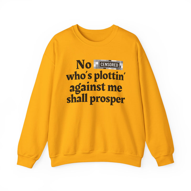 No Bitch Who's Plottin' Against Me Shall Prosper — Sweatshirt