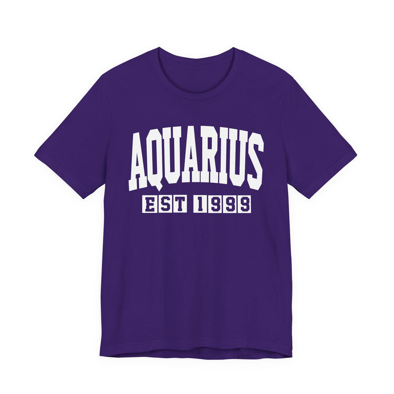Aquarius EST (YEAR) Personalization — Zodiac Birthday T-Shirt