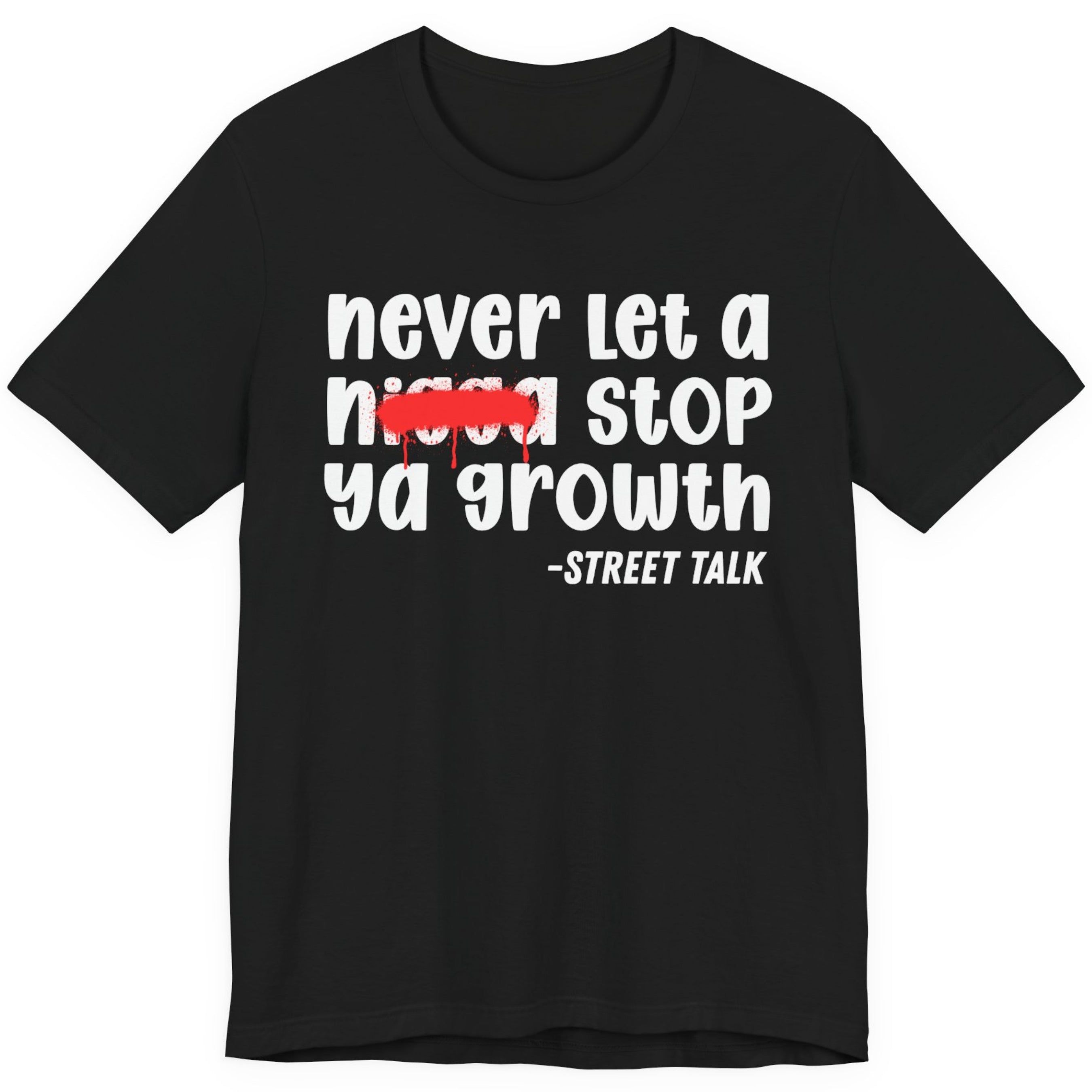 Raw motivational street tee with unapologetic hustle culture messaging — Street Talk Designs
