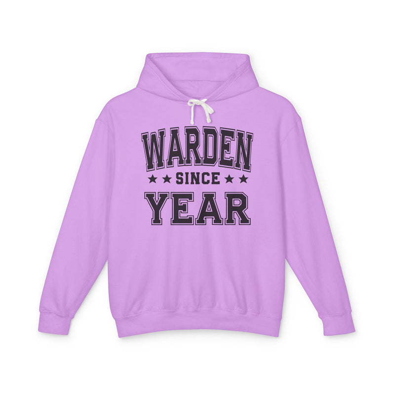 Warden Since (Personalized Date) — Humorous Marriage Milestone Hoodie