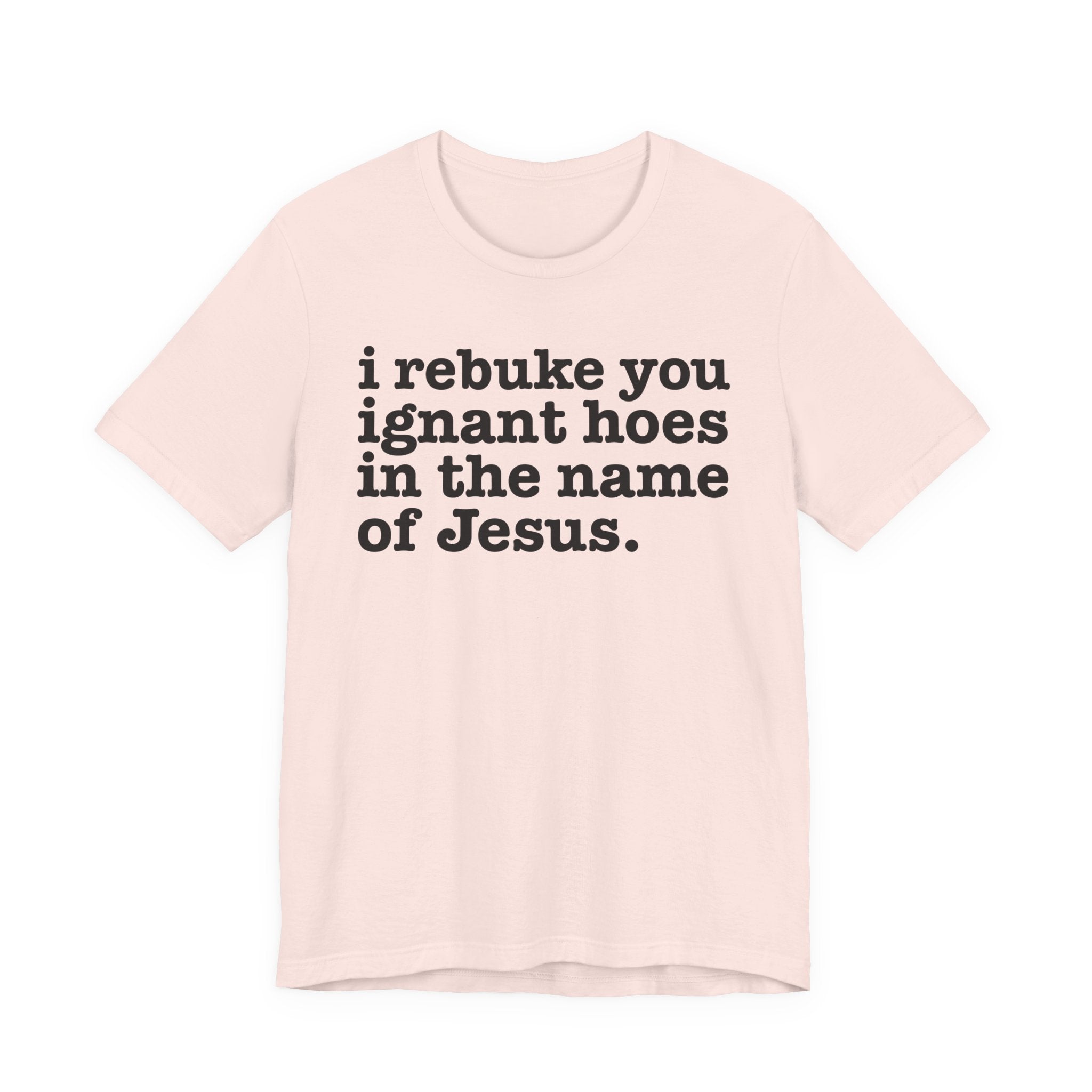 I Rebuke You Ignant Hoes in the Name of Jesus — Christian Humor T-Shirt