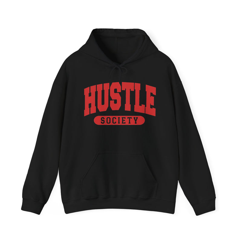 Hustle Society — Retro Collegiate Hoodie