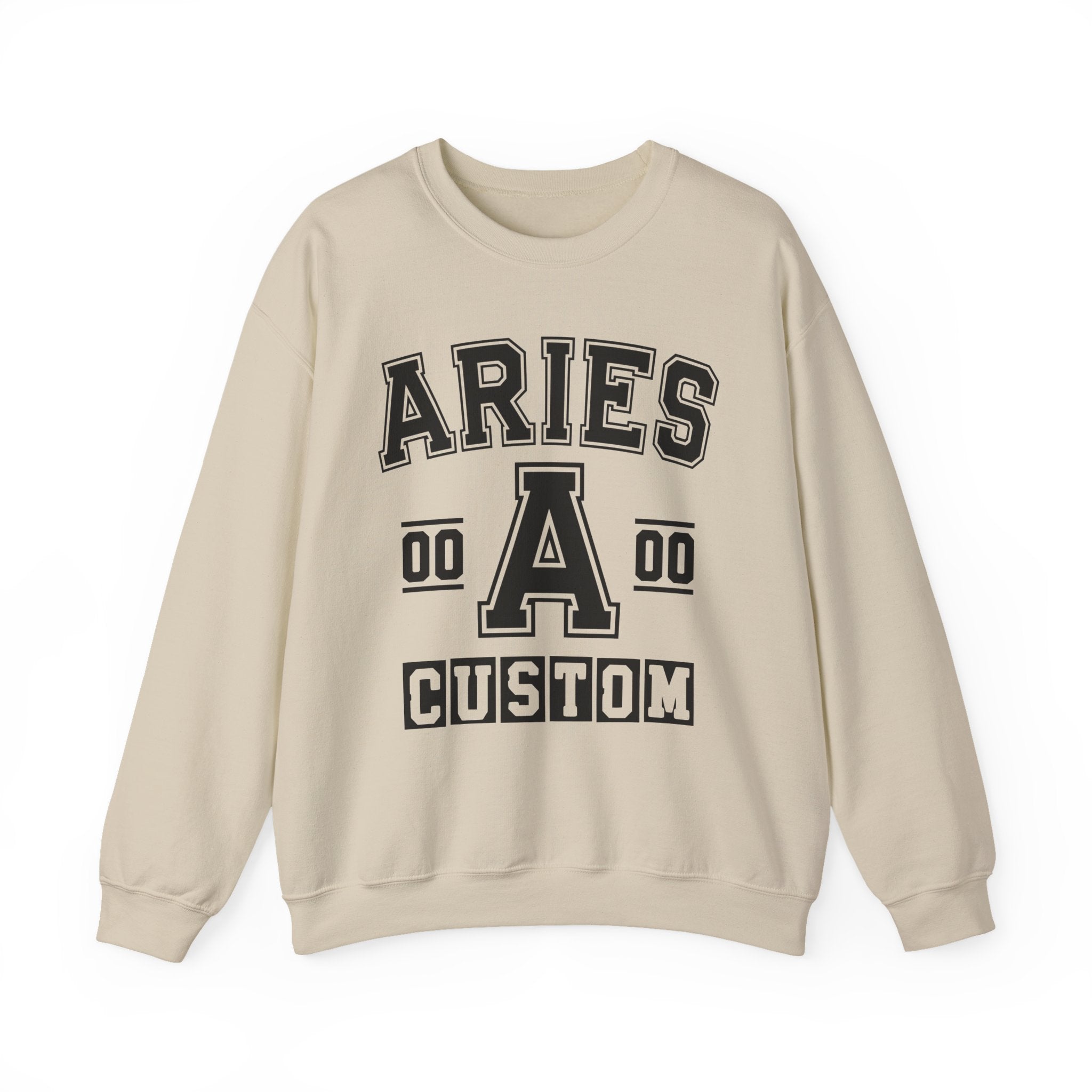 Custom Aries Varsity Sweatshirt - Customize Birthday Day/Month/Year - Customize Gemini Season/Nation