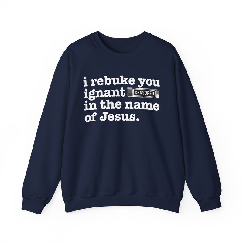 I rebuke you Ignant Bitches in the name of Jesus — Provocative Christian Sweatshirt