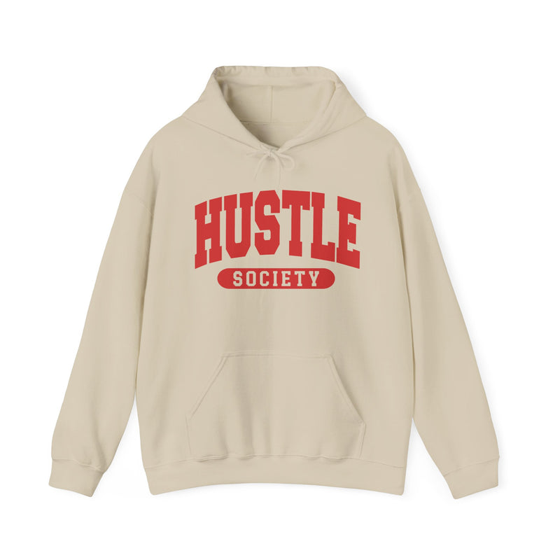 Hustle Society — Retro Collegiate Hoodie