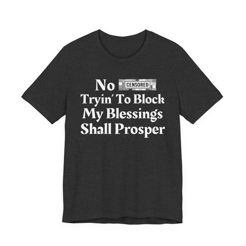 No Bitch Tryin' To Block My Blessings Shall Prosper — T-Shirt