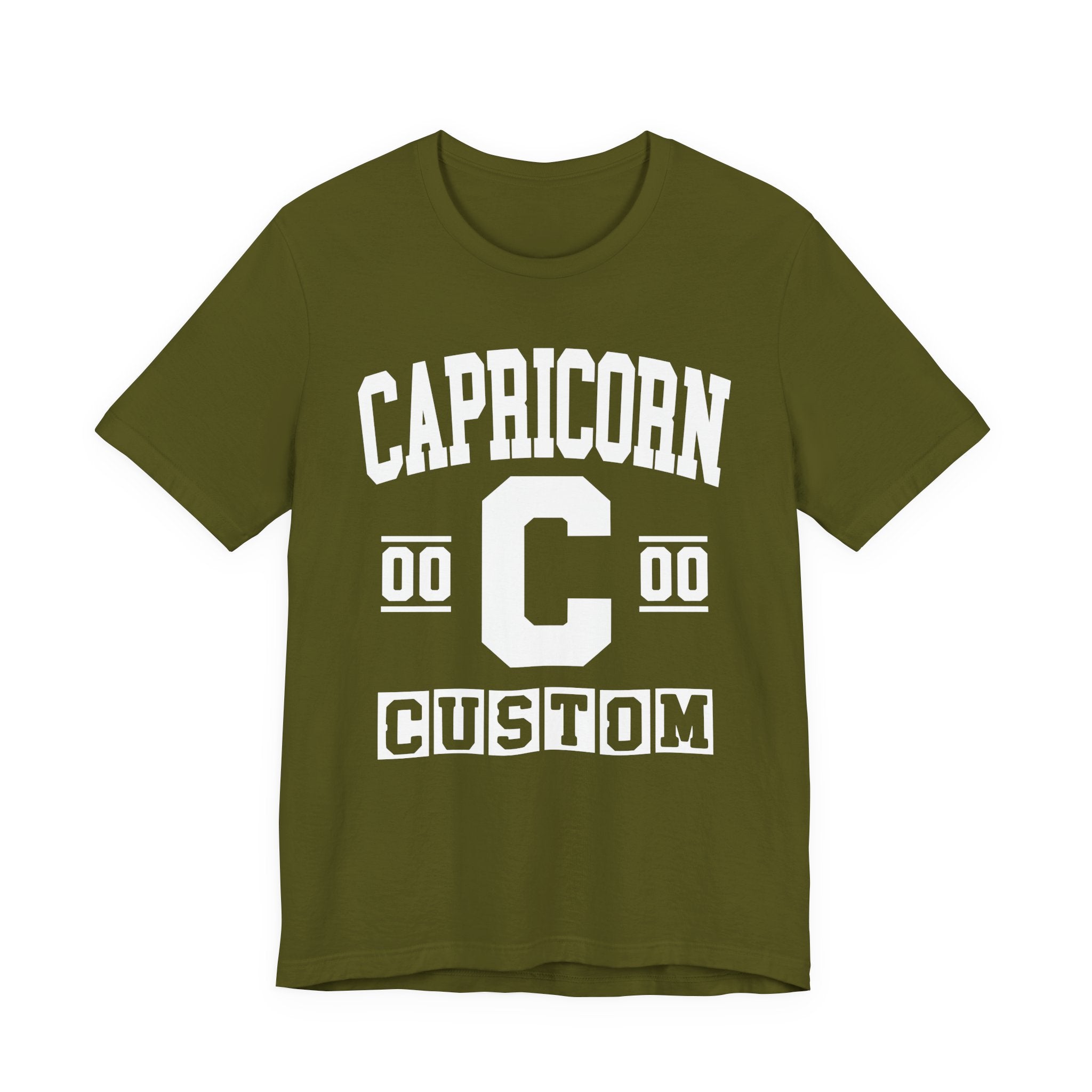 Custom Capricorn Varsity Tee Shirt — Customize Birthday Day/Month/Year - Customize Season/nation/Society