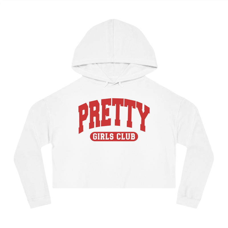 Pretty Girls Club — Retro Collegiate Crop Top Hoodie