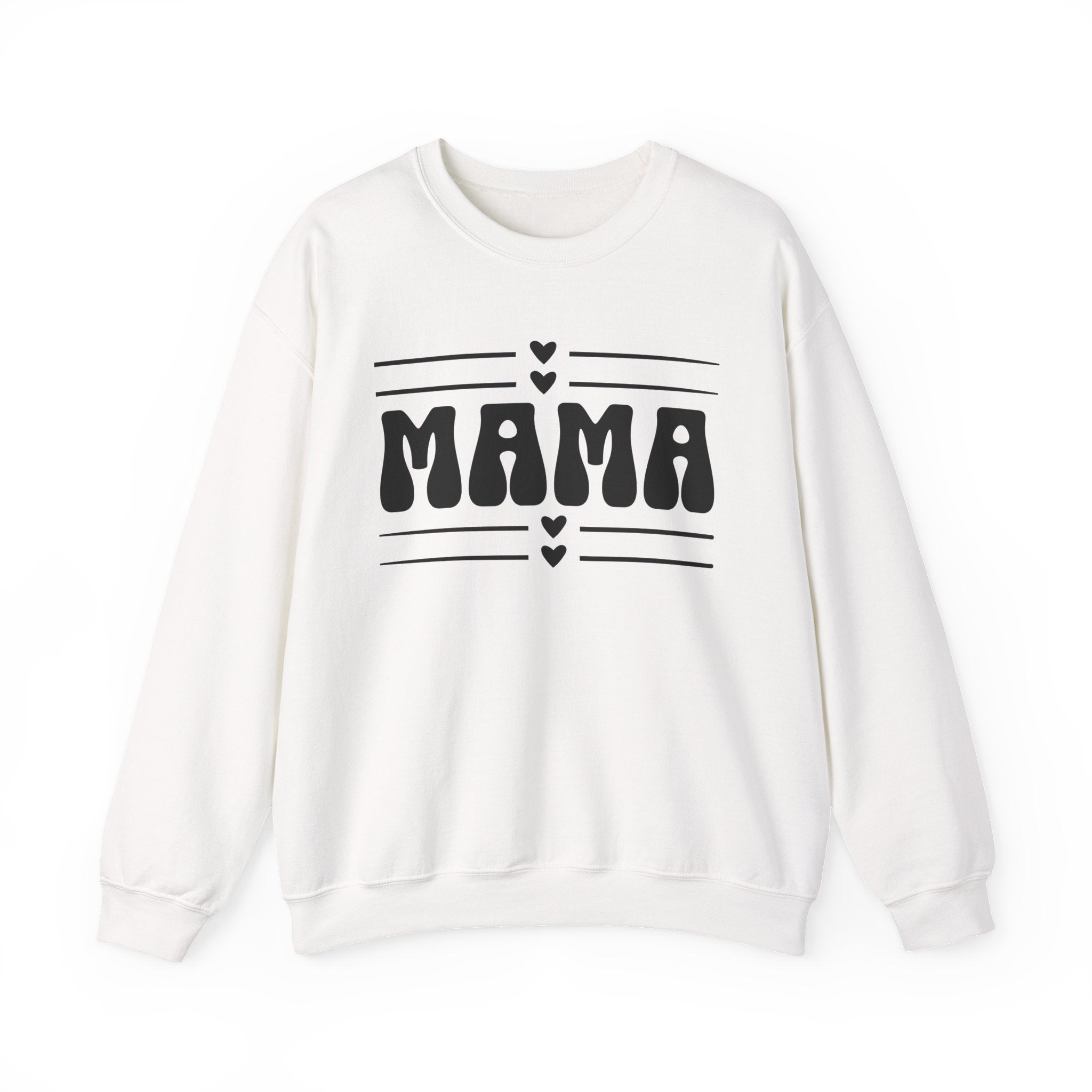 Mama Crewneck Sweatshirt — Retro Hearts Mother's Day Gift