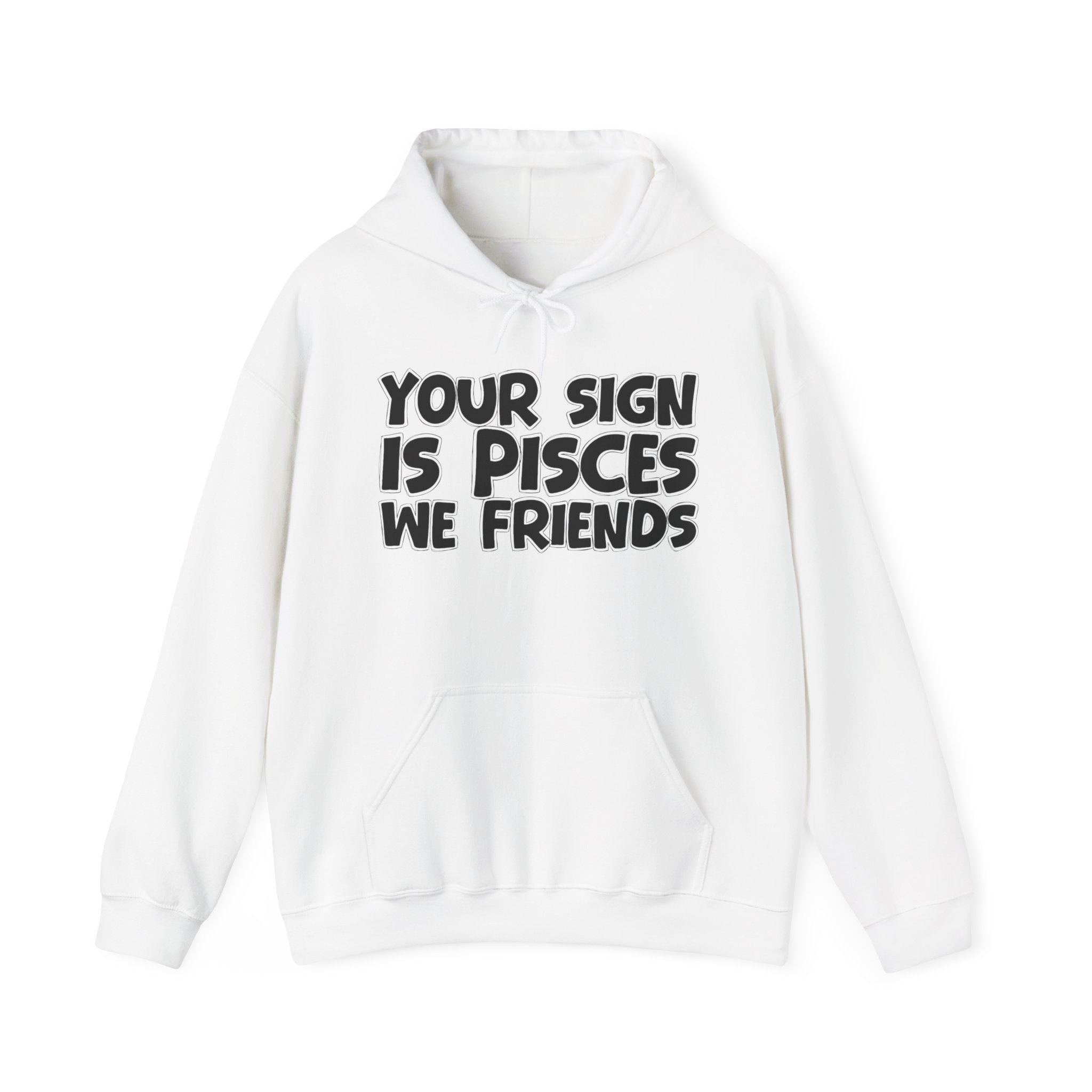 Your Sign Is Pisces We Friends - Fun Astrology Hoodie Gift