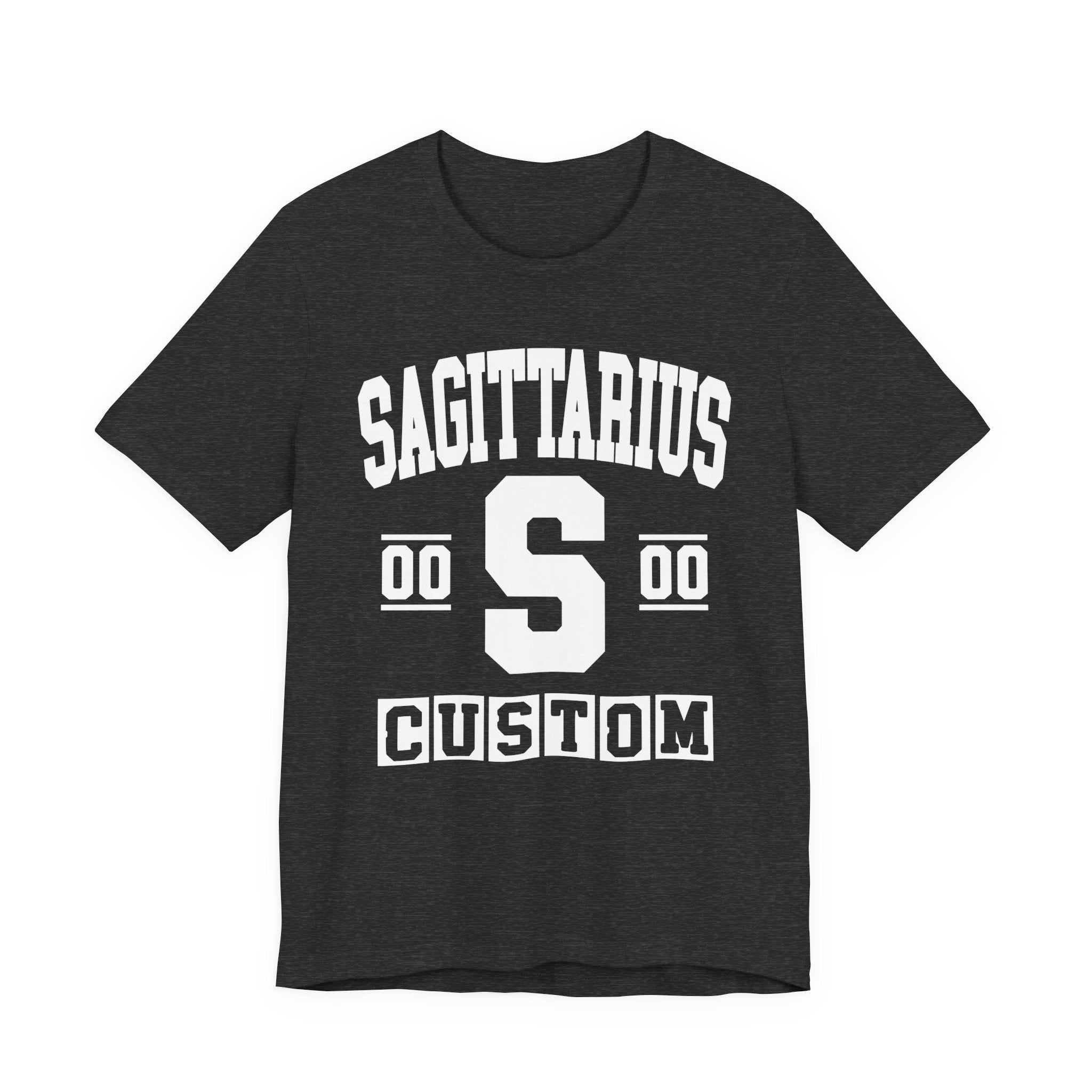 Custom Sagittarius Varsity Tee Shirt — Customize Birthday Day/Month/Year - Customize Season/nation/Society