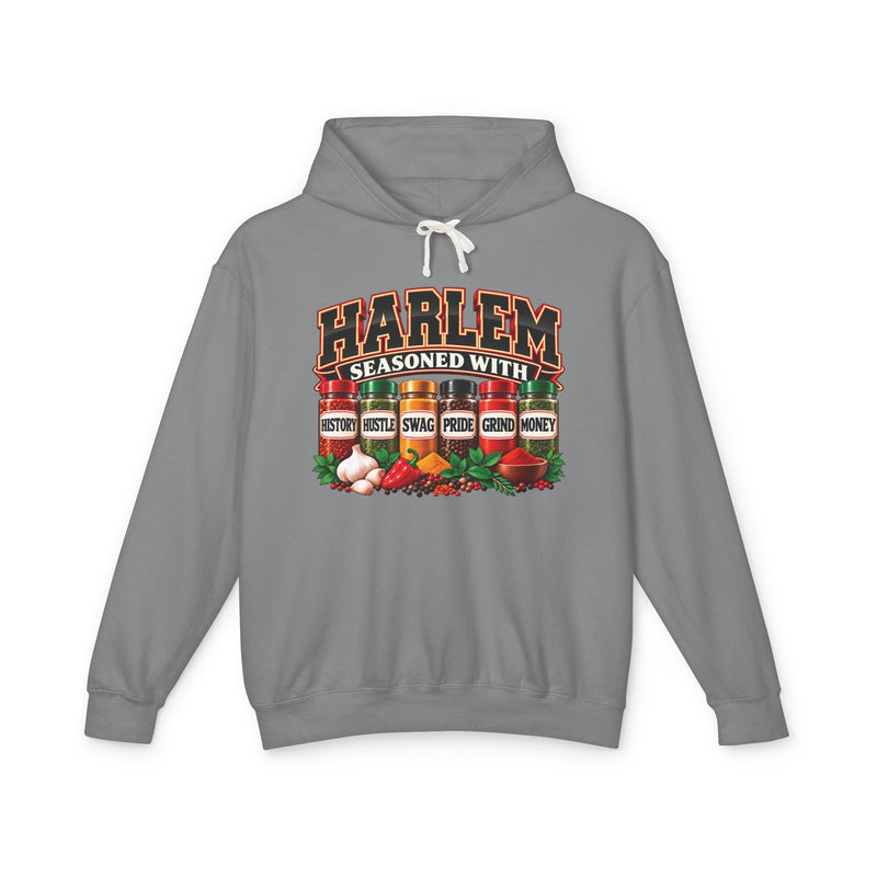 Harlem Seasoned With History Hustle Swag Pride Grind Money — Hoodie