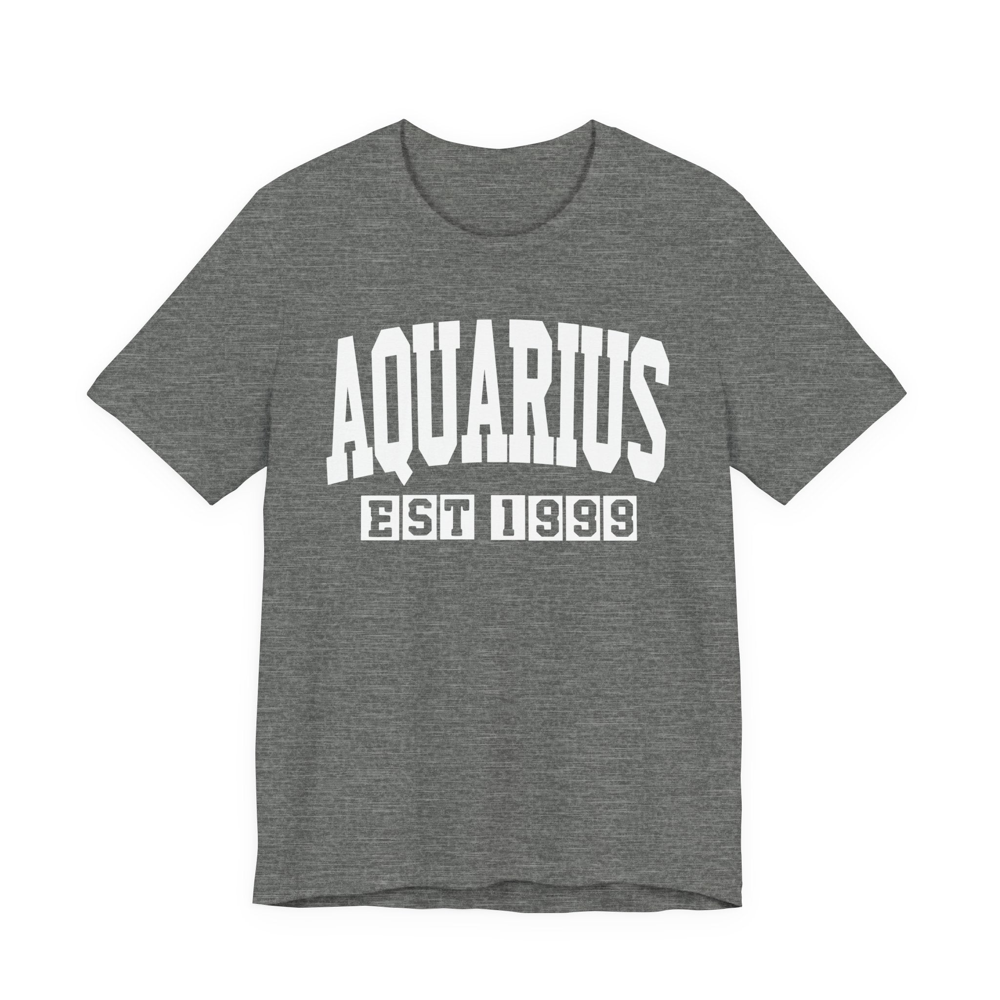 Aquarius EST (YEAR) Personalization — Zodiac Birthday Tee Shirt