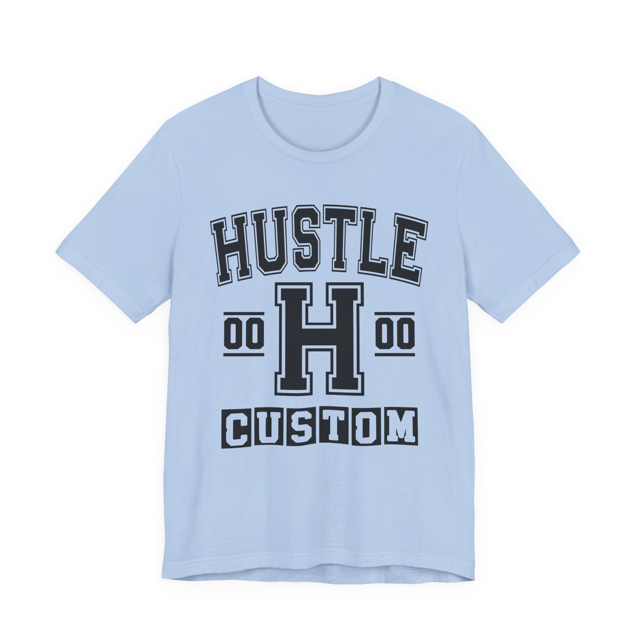 Custom Hustle Varsity Tee Shirt — Customize Birthday Day/Month/Year - Customize Season/nation/Society