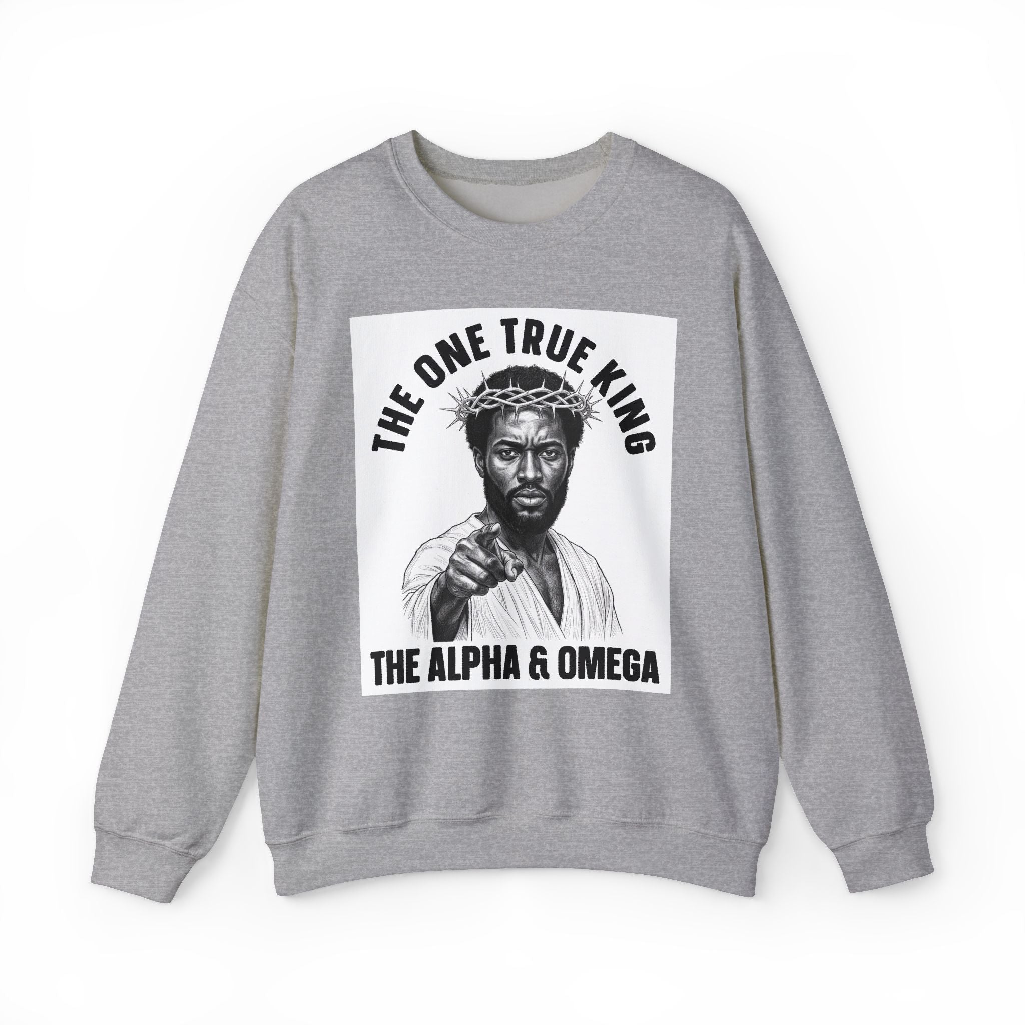 The One True King The Alpha & Omega (Black Jesus) — Sweatshirt