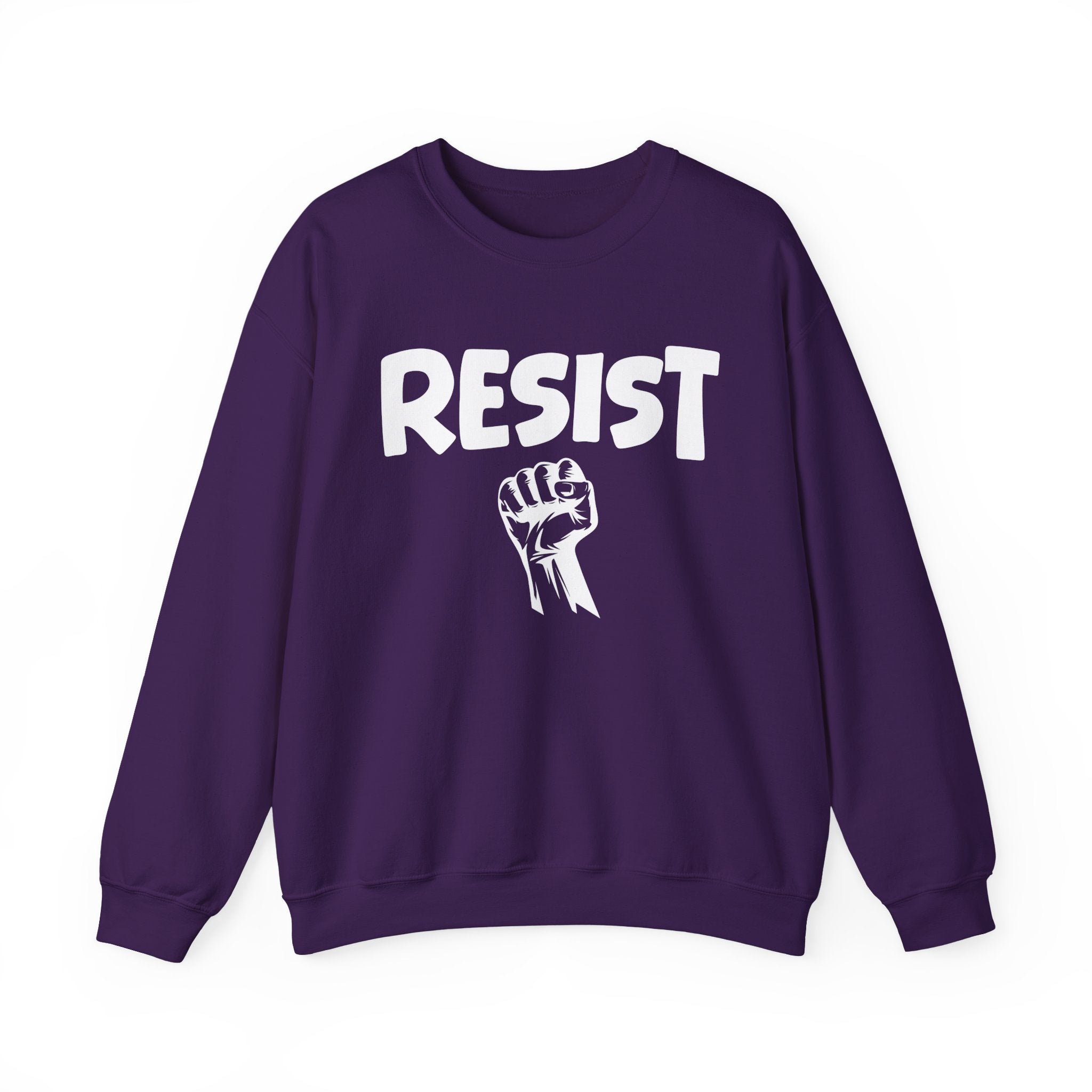Resist - Crewneck Sweatshirt — Political Activism Fist Graphic