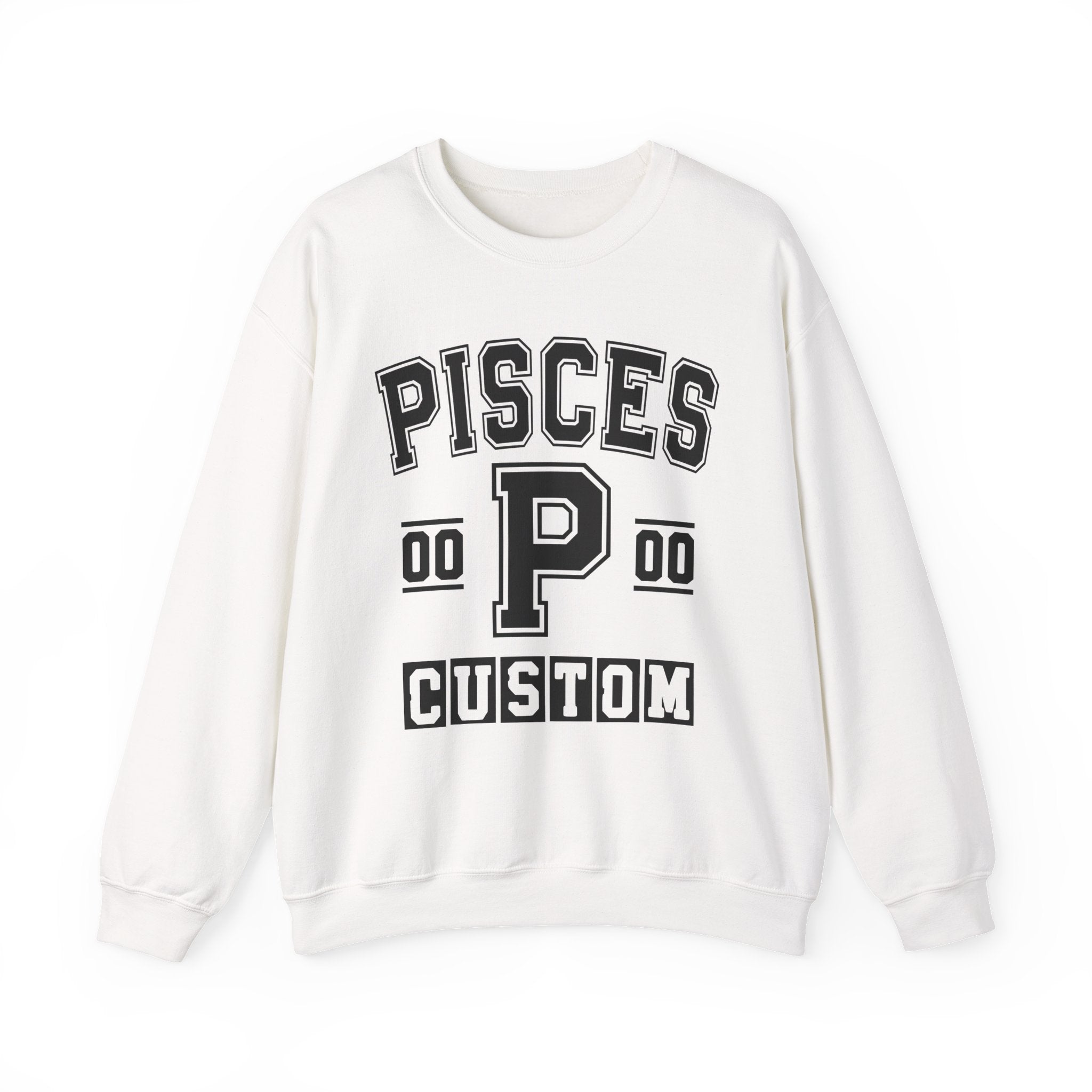 Custom Pisces Varsity Sweatshirt - Customize Birthday Day/Month/Year - Customize Gemini Season/Nation