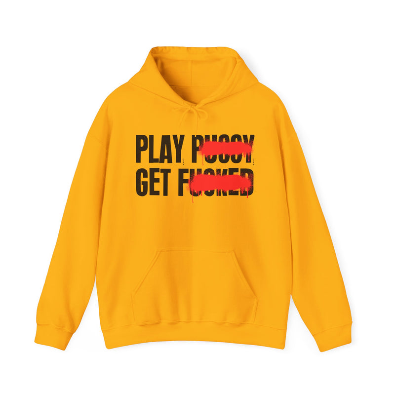 Play Get — Black Saying Statement Hoodie