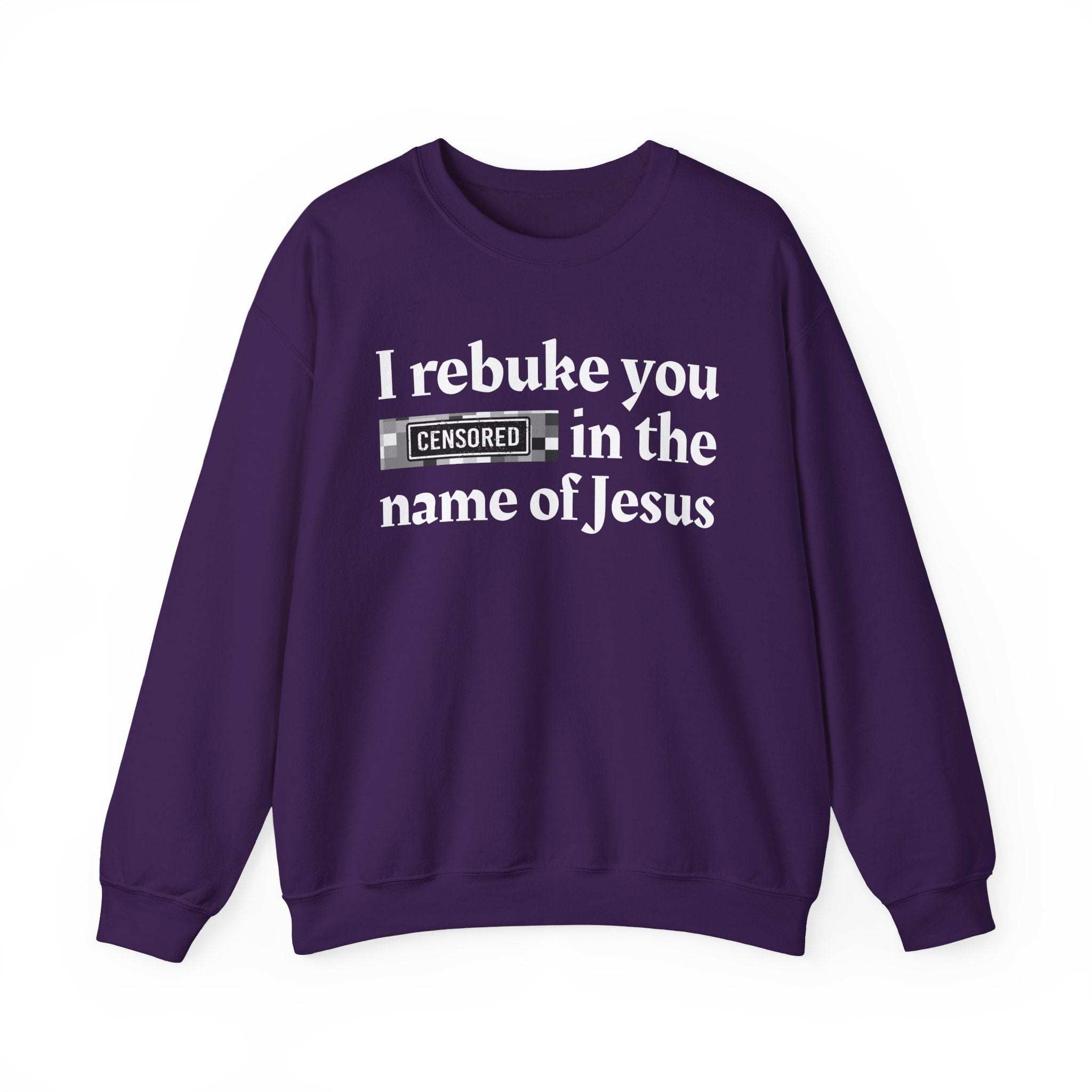 I rebuke you CENSORED [Bitches] in the name of Jesus - Provocative Christian Sweatshirt