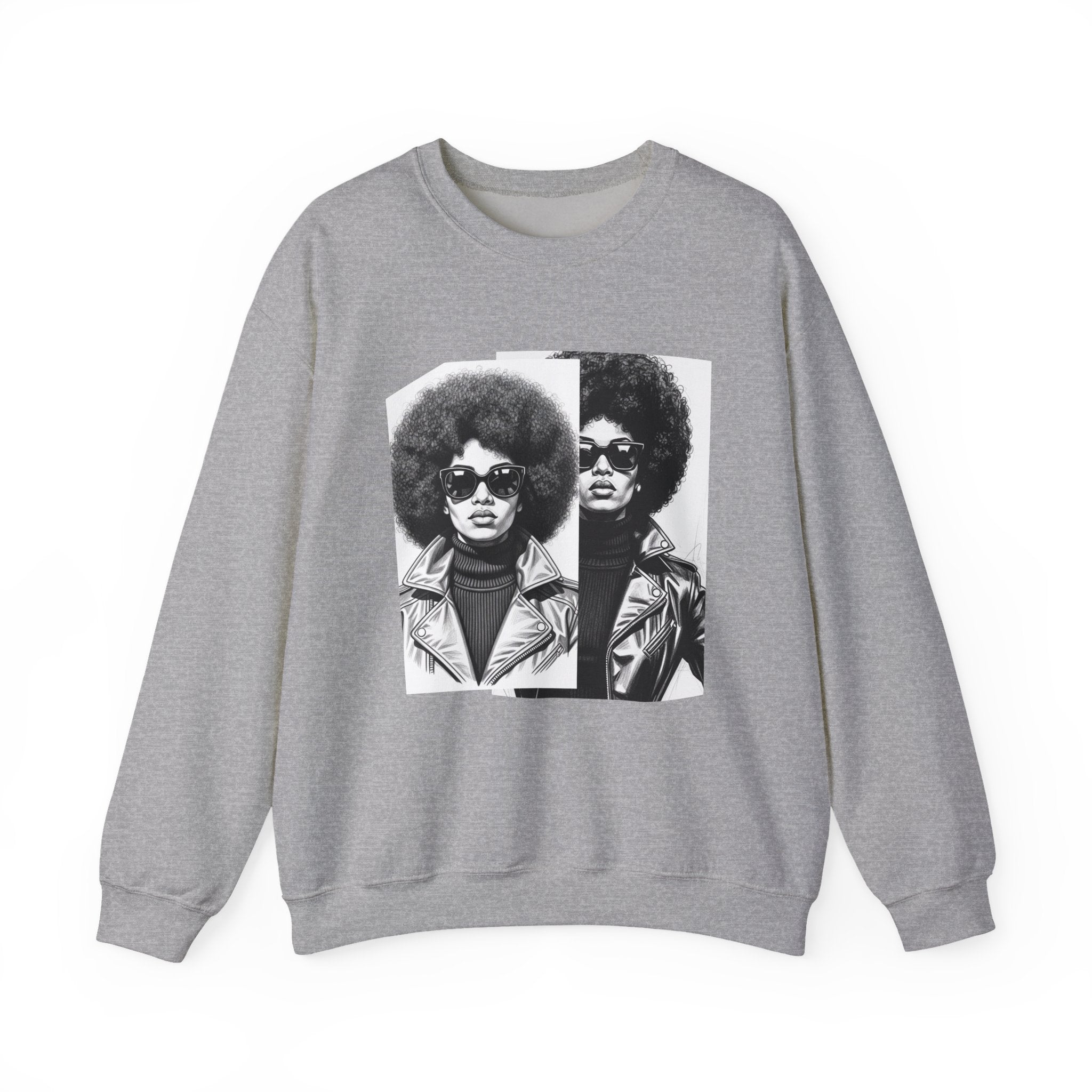 70s Portrait Of Black Woman - African American Woman Pride Sweatshirt