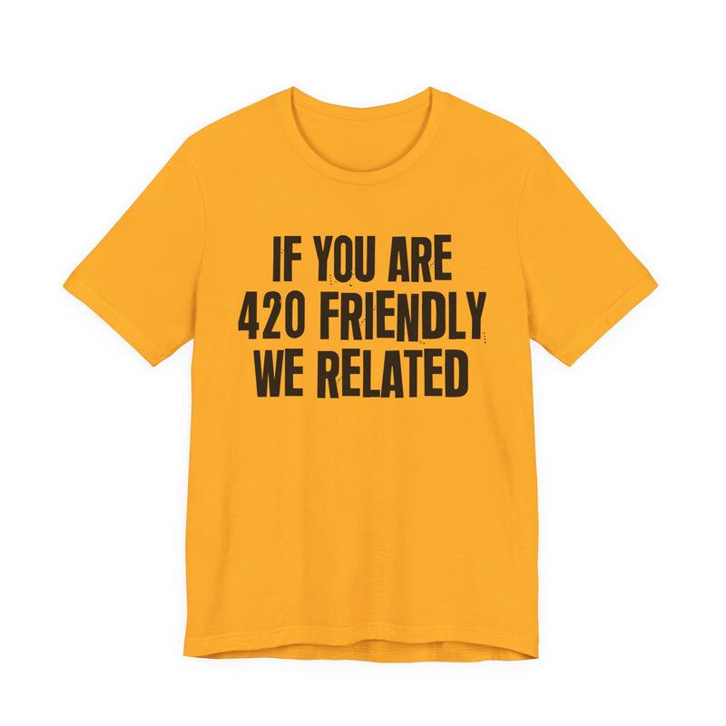If You Are 420 Friendly We Related - T-Shirt