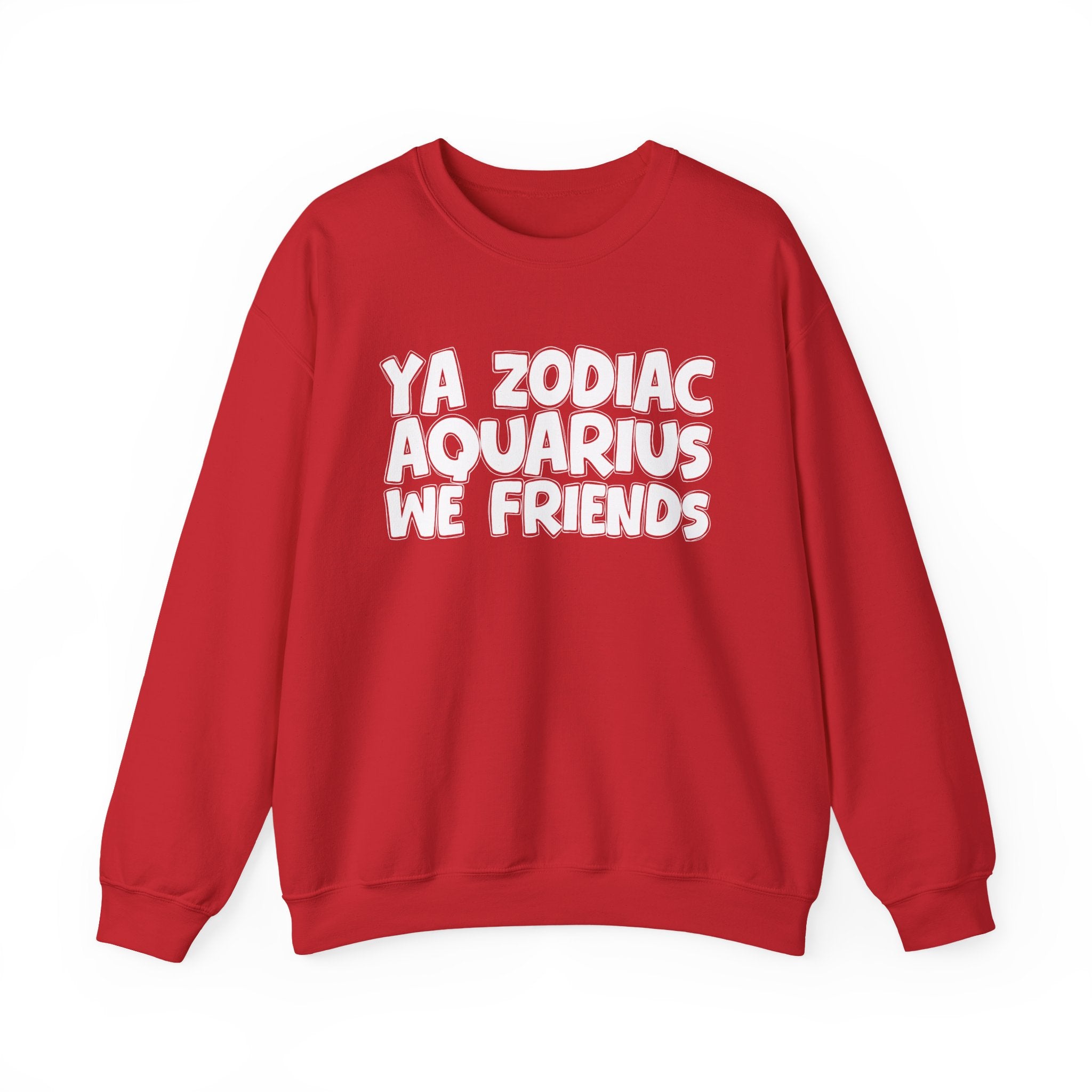 Ya Zodiac AQUARIUS We Friends - Fun Astrological Pride Sweatshirt