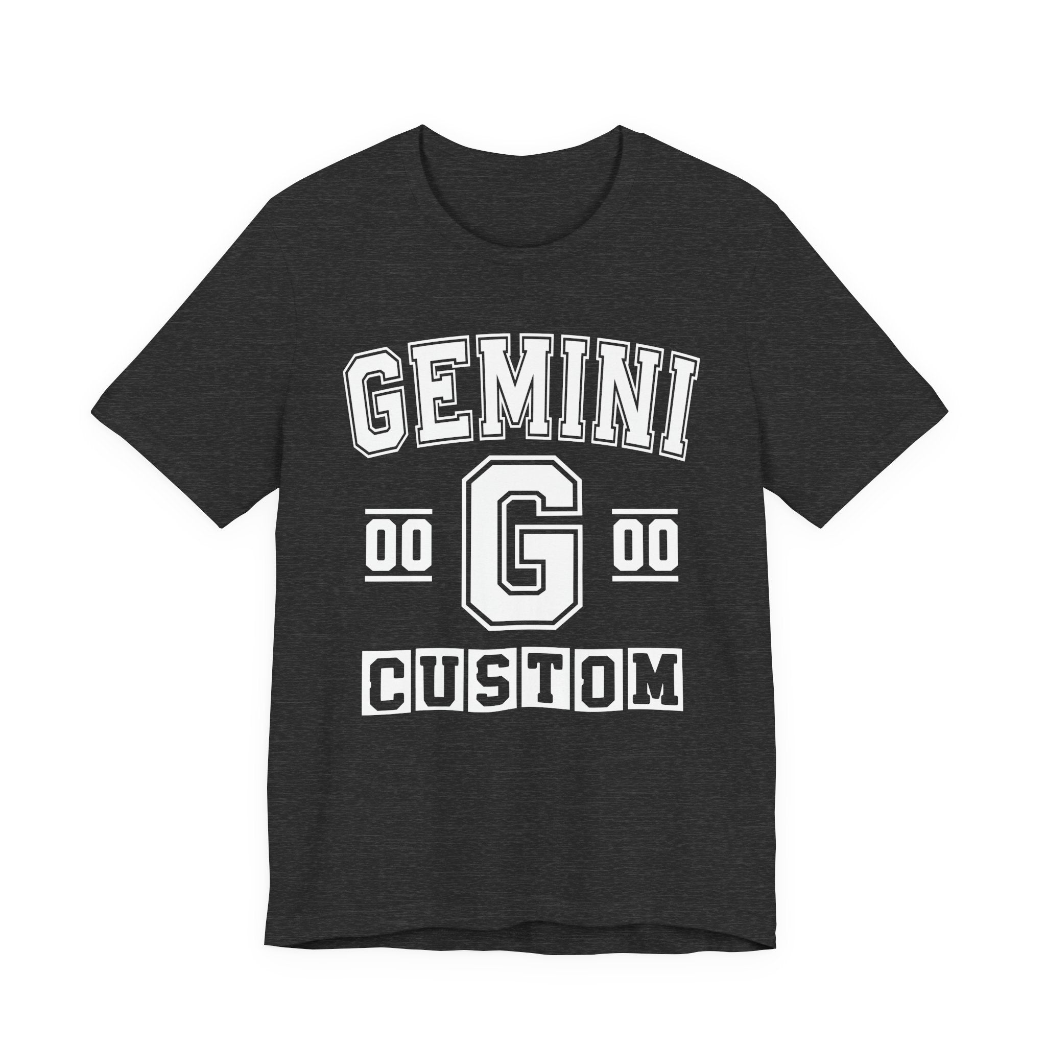 Custom Gemini Varsity Tee Shirt — Customize Birthday Day/Month/Year - Customize Season/nation/Society