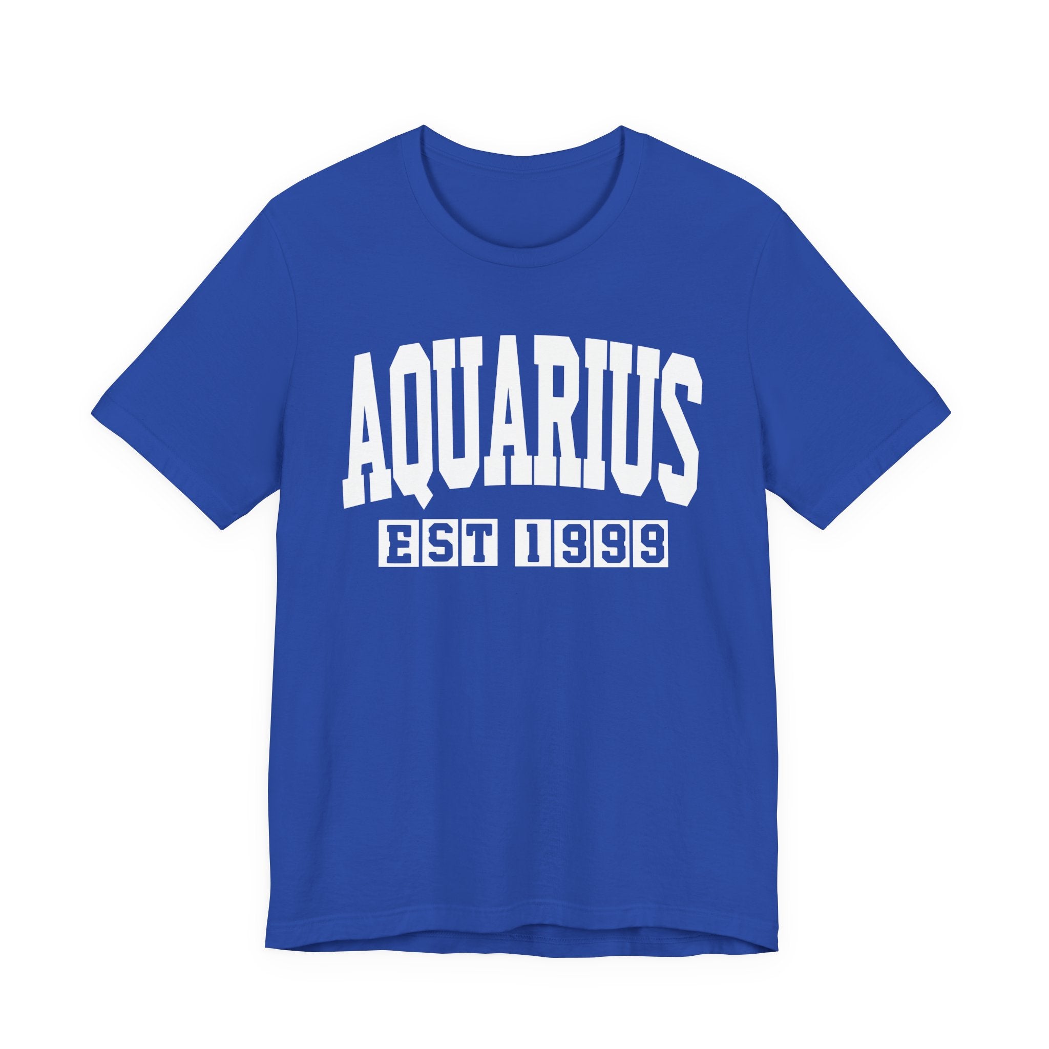 Aquarius EST (YEAR) Personalization — Zodiac Birthday Tee Shirt