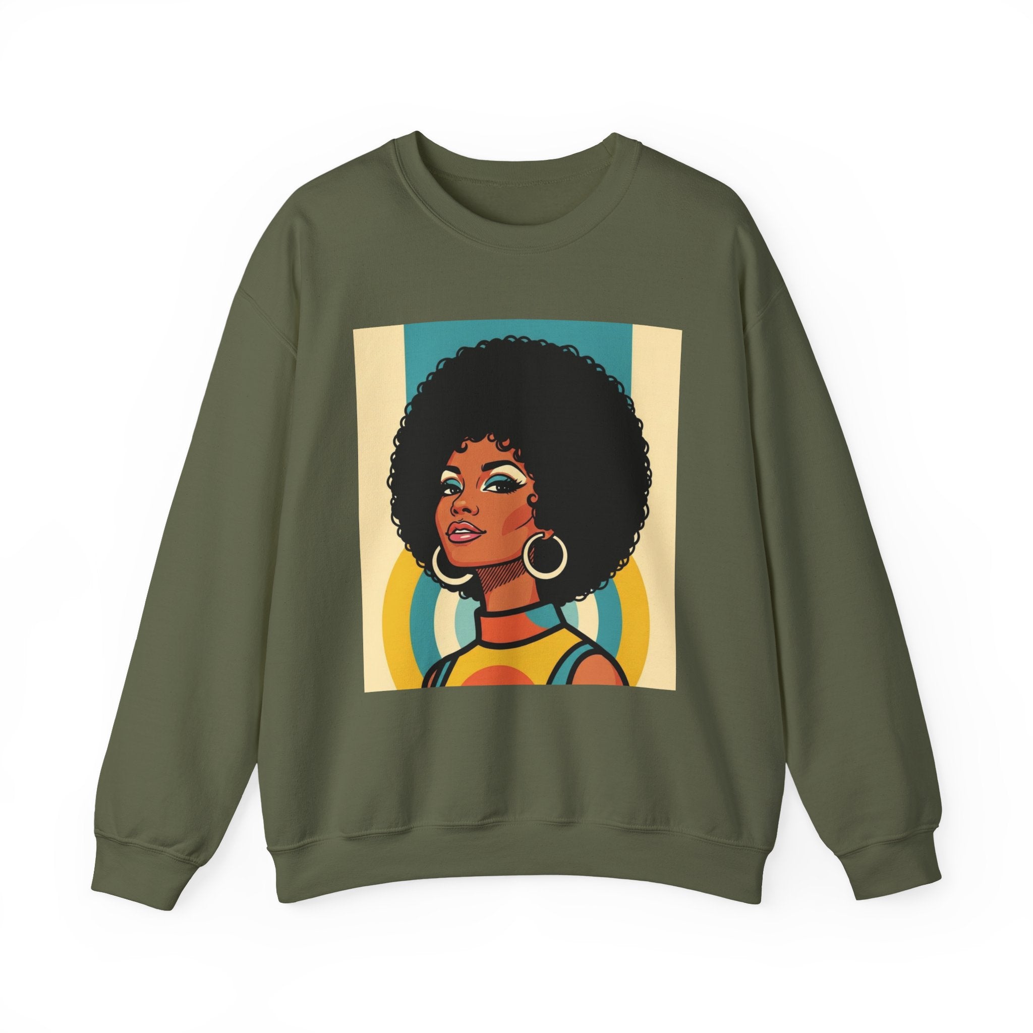 Beautiful Black Woman Portrait - African American Pride Sweatshirt