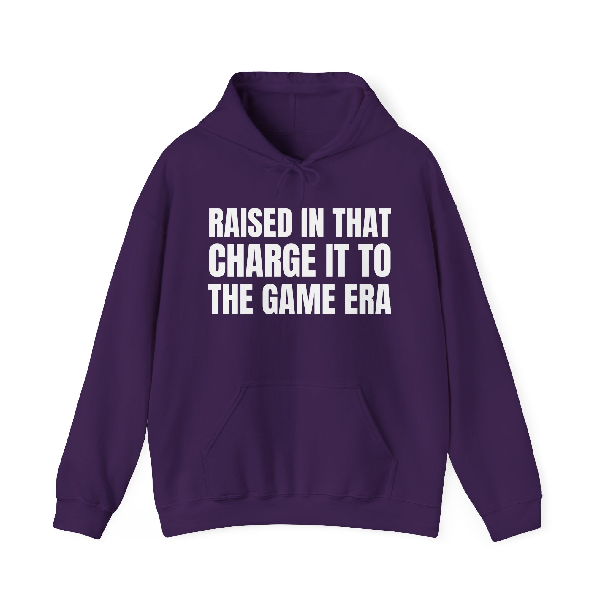 Raised In That Charge It To The Game Era - Hoodie -Graphic Pullover