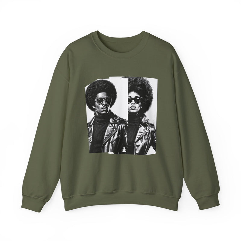 70s Portrait Of Black Couple － African American Pride Sweatshirt