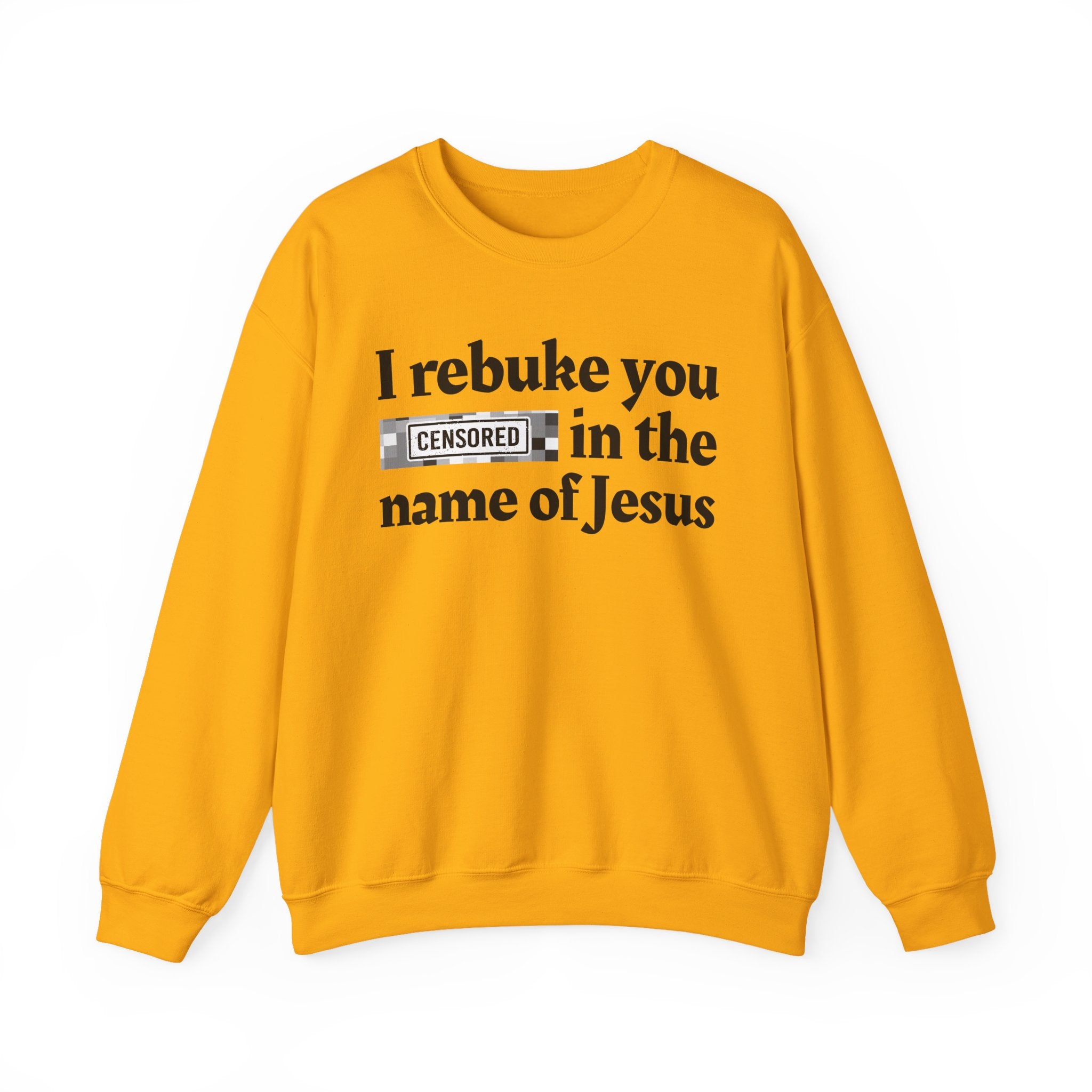 I rebuke you CENSORED [Bitches] in the name of Jesus - Provocative Christian Sweatshirt