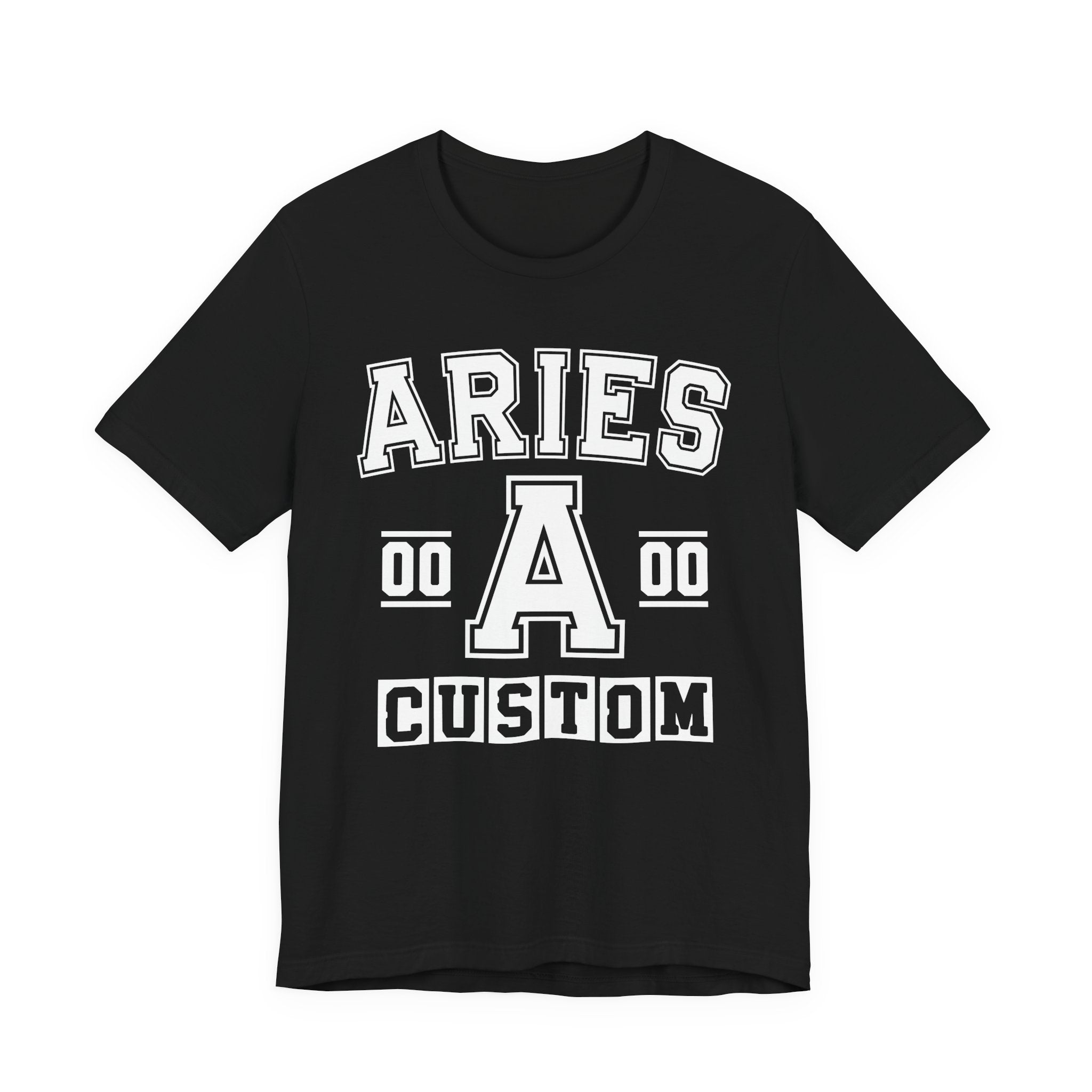 Custom Aries Varsity Tee Shirt — Customize Birthday Day/Month/Year - Customize Season/nation/Society