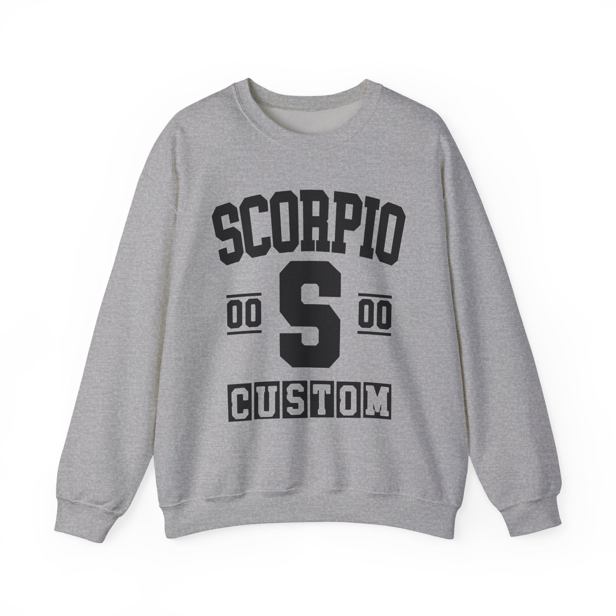 Custom Scorpio Varsity Sweatshirt - Customize Birthday Day/Month/Year - Customize Gemini Season/Nation