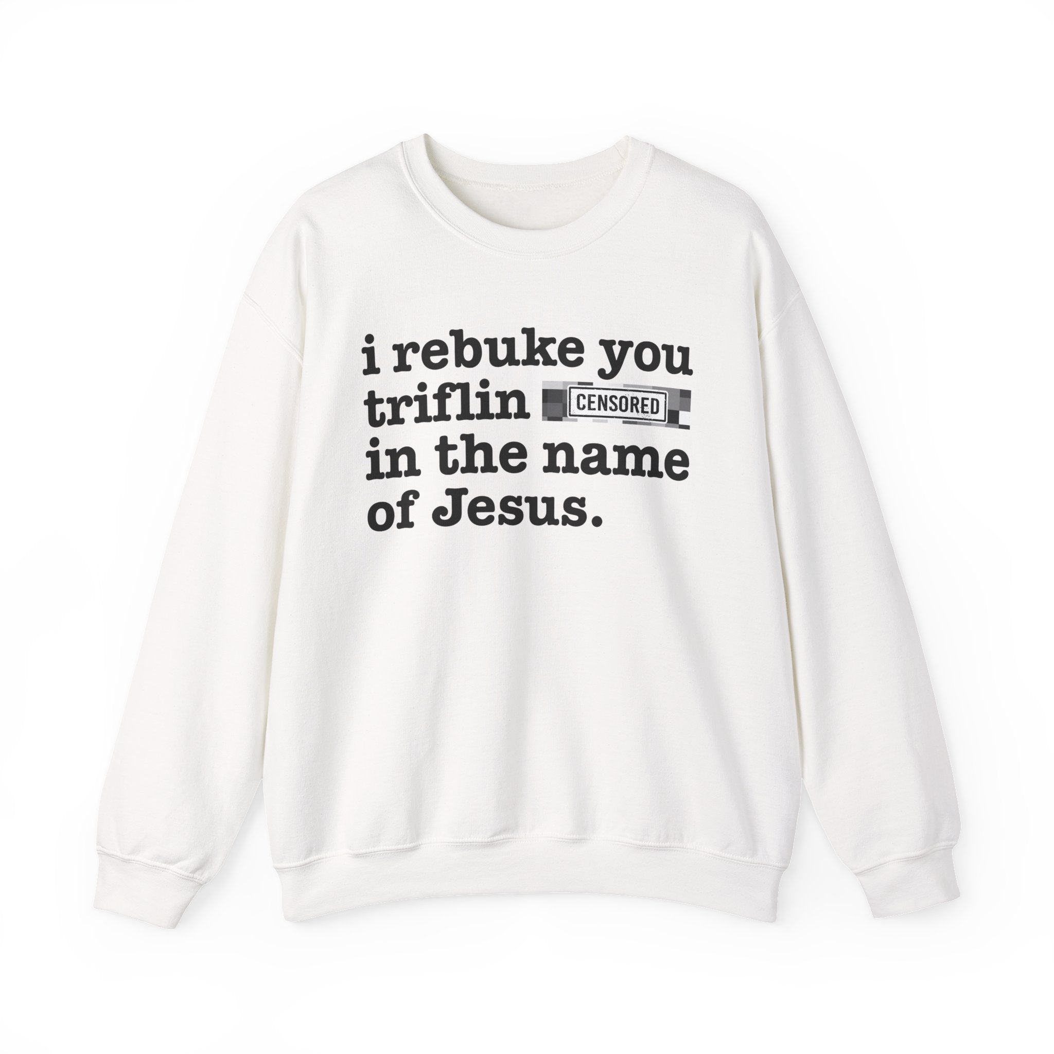 I rebuke you Triflin Bitches in the name of Jesus — Provocative Christian Sweatshirt