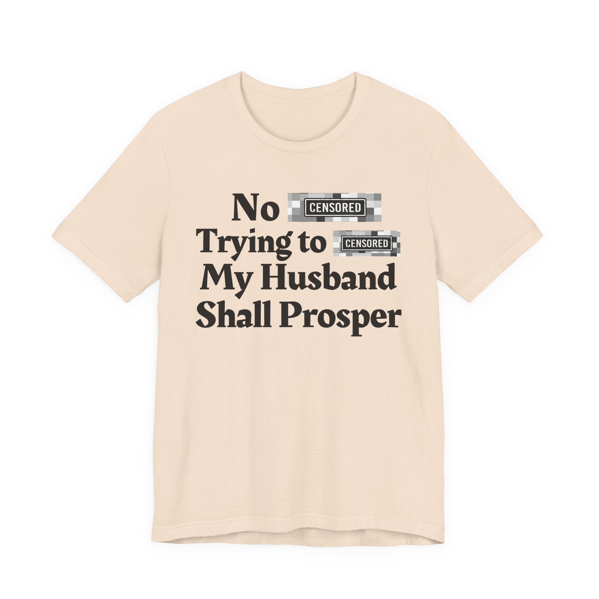 No Bitch Tryin' To Fuck My Husband Shall Prosper — Bold Christian Statement T-Shirt