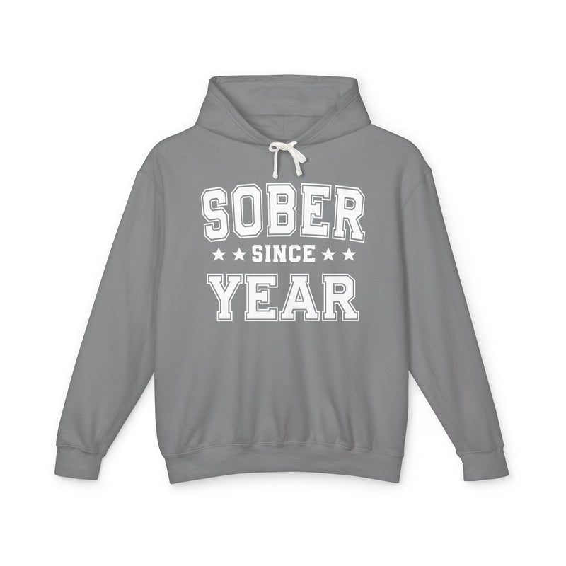 Sober Since (Personalized Date) — Alcohol Free Milestone Hoodie