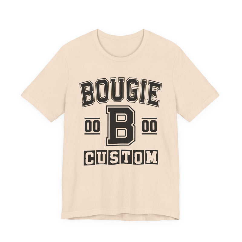 Custom Bougie Varsity T-Shirt — Customize Birthday Day/Month/Year — Customize Season/nation/Society