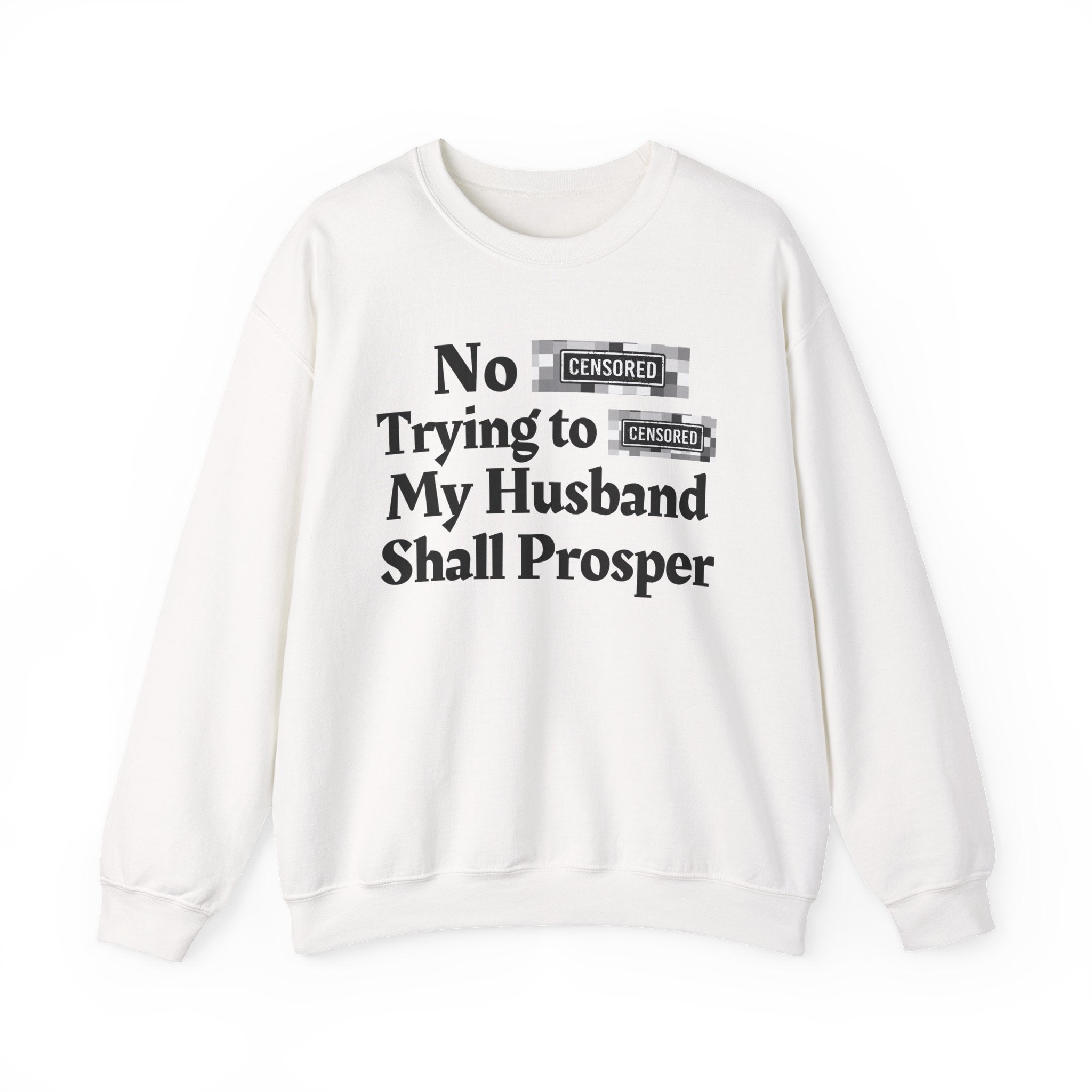 No Bitch Trying To Fuck My Husband Shall Prosper — Bold Christian Statement Sweatshirt