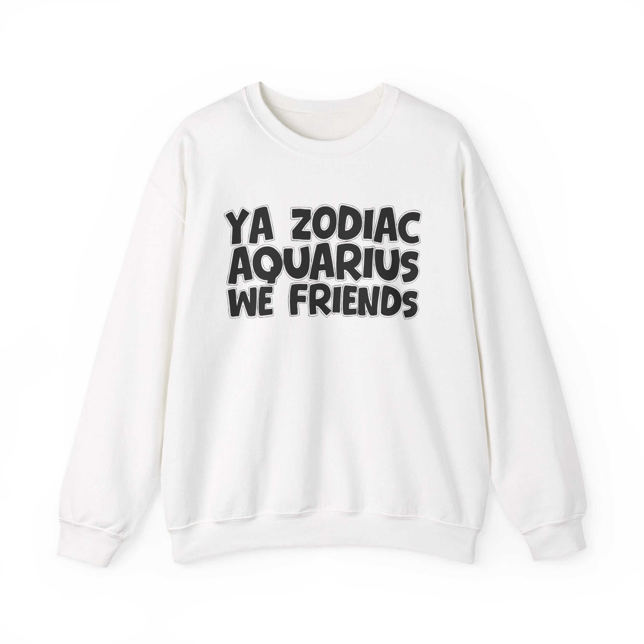 Ya Zodiac AQUARIUS We Friends - Fun Astrological Pride Sweatshirt
